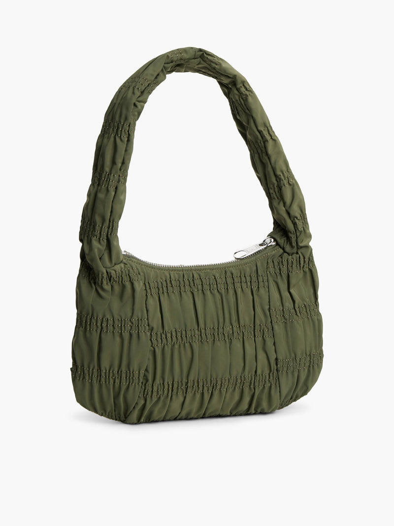 Solid Polyester Shoulder Bag