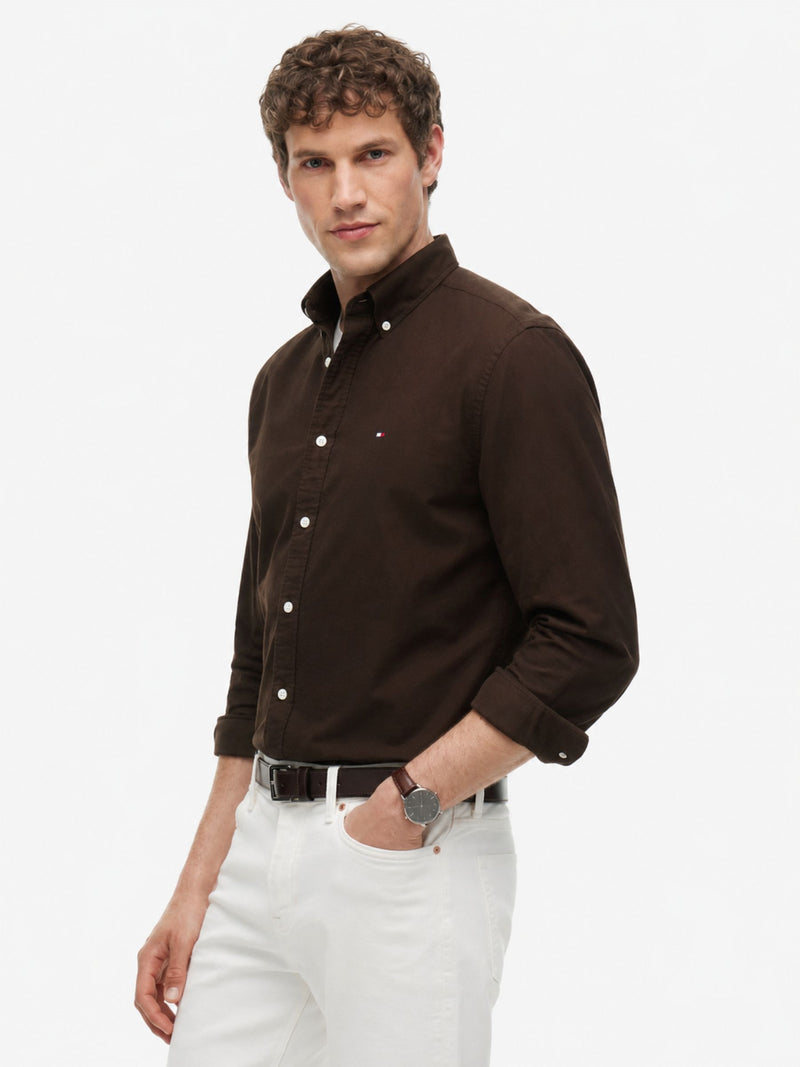 Regular Fit Solid Oxford Shirt