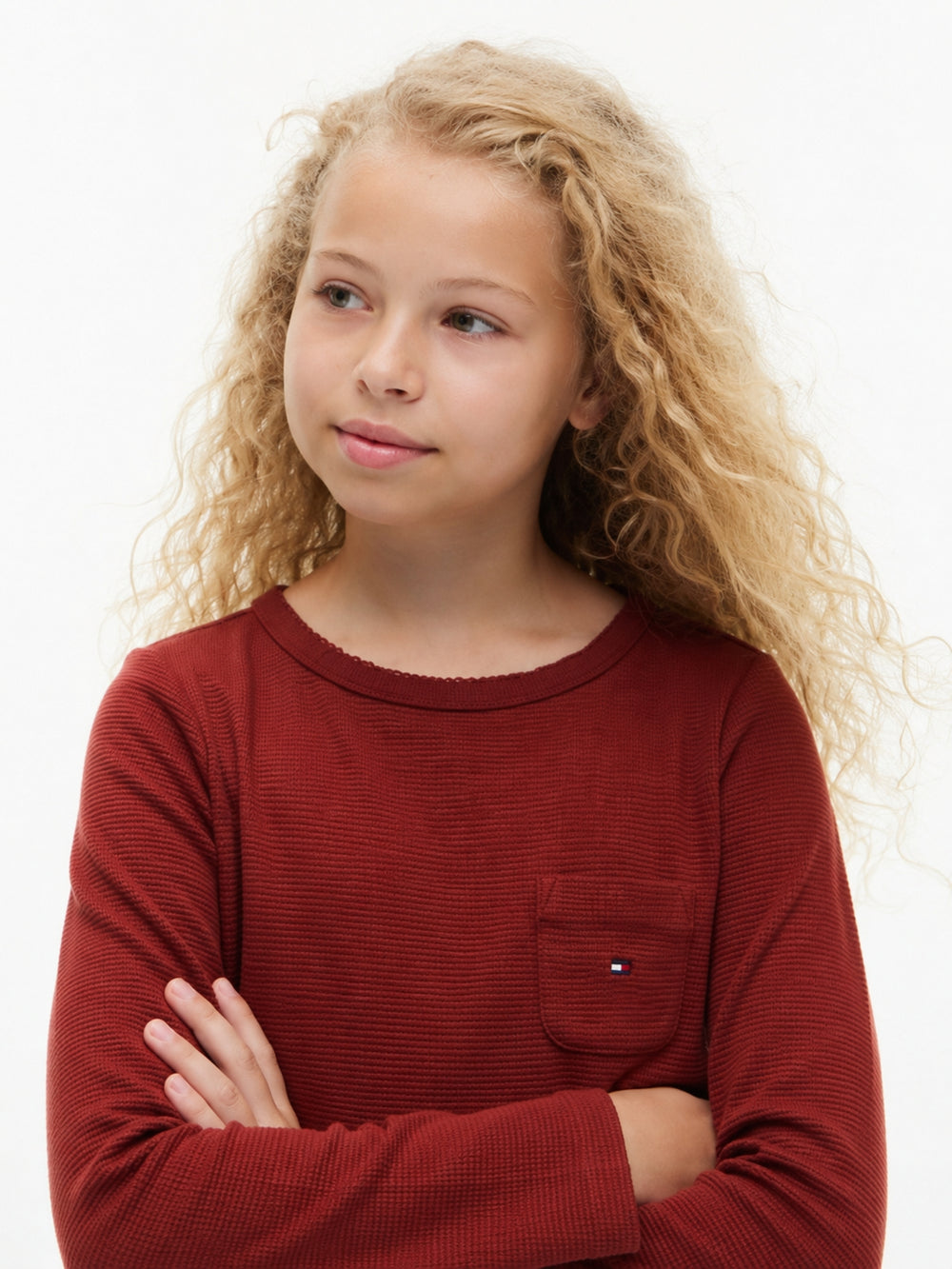 Kids Long-Sleeve Solid Knit Skater Dress