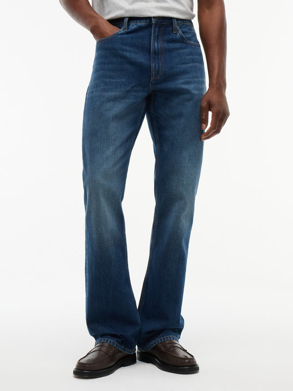 Men Warren Bootcut Boot Cut Dark Wash Jeans