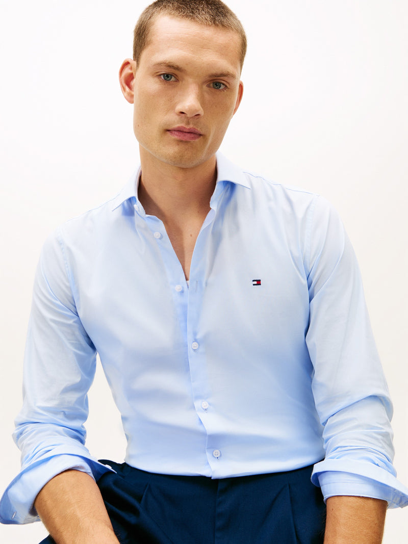 Slim Fit Solid Poplin Shirt