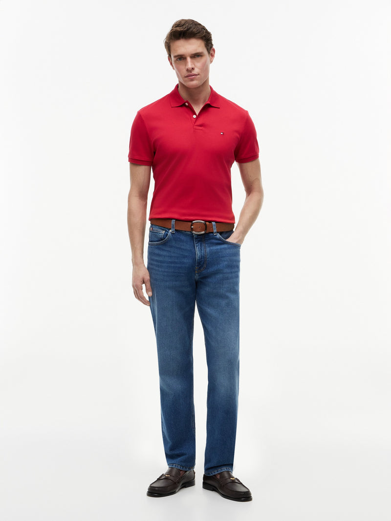 Regular Fit Solid Liquid Cotton Polo