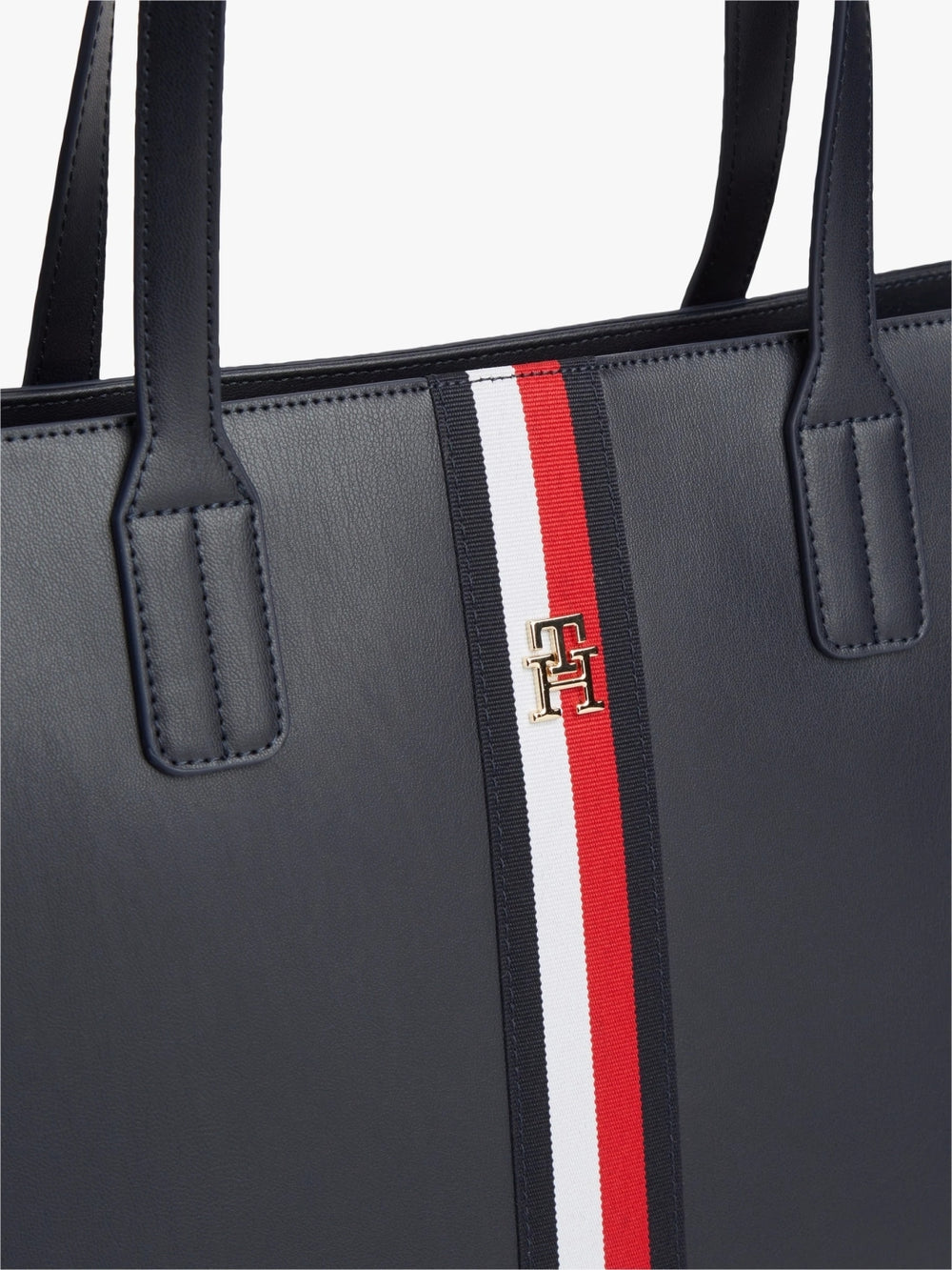 Solid Zip Closure Tote Bag