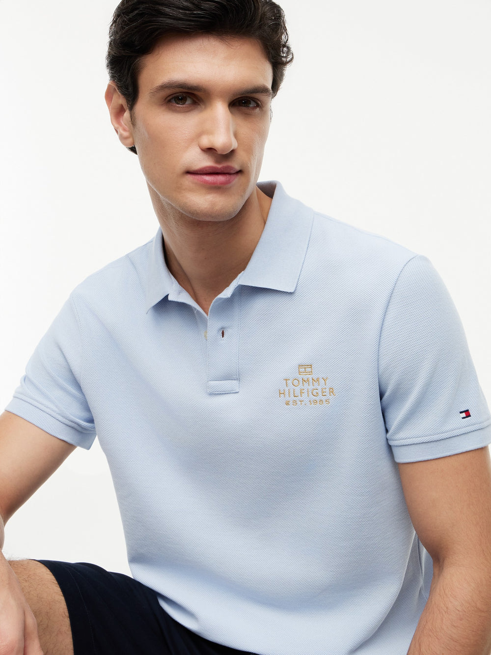 Regular Fit Graphic Embroidered Pique Polo