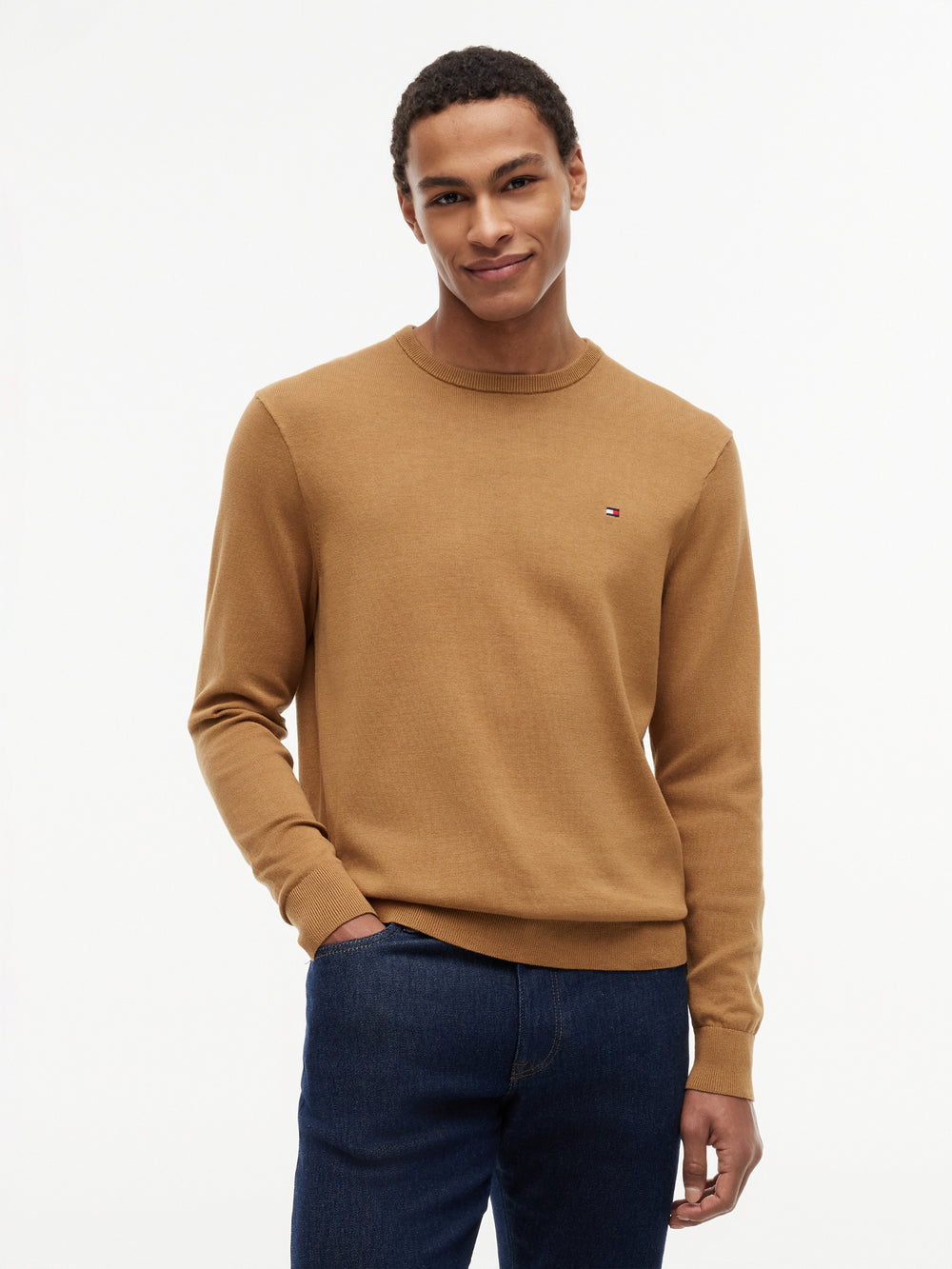 Crew Neck Solid Pullover
