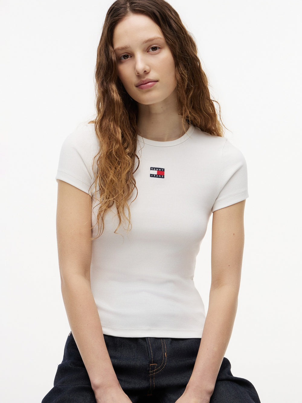 Solid Slim Fit Half Sleeve Ribbed T-Shirt