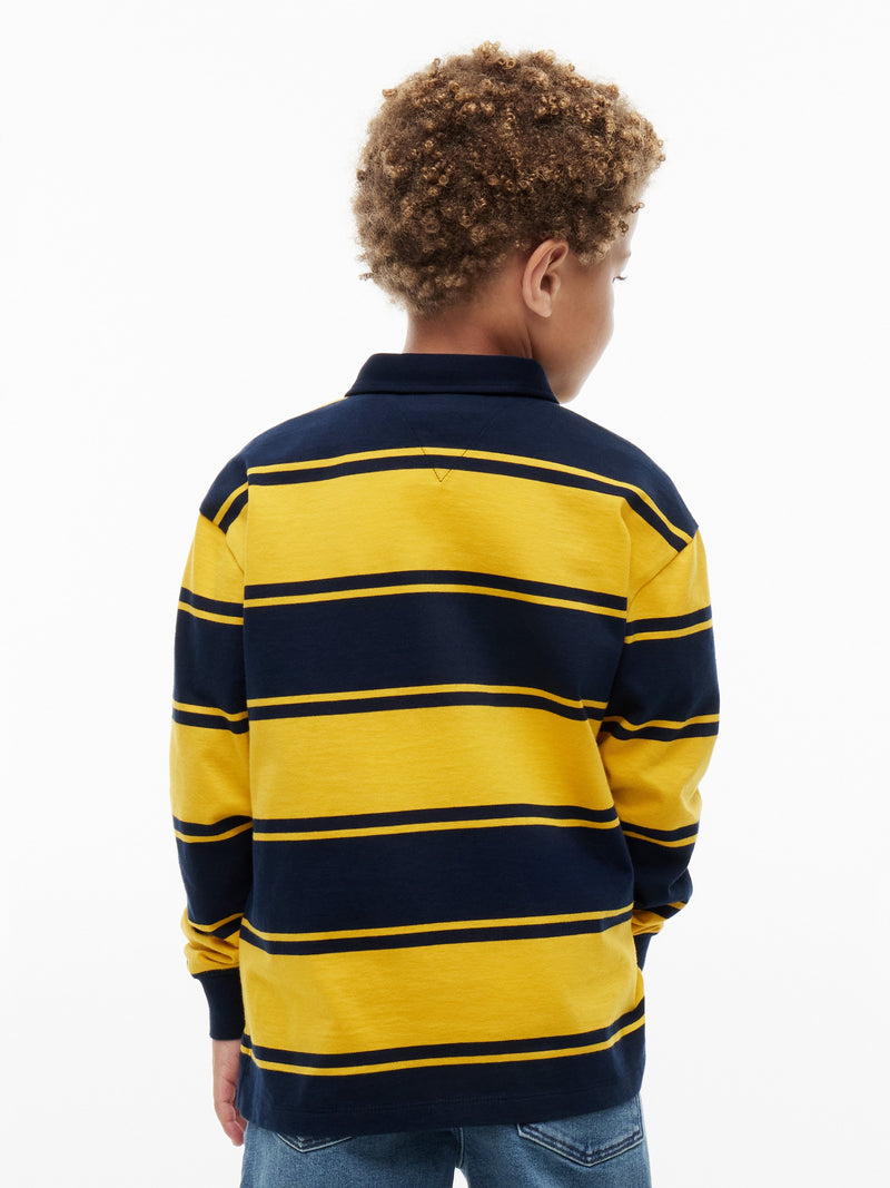 Kids Long-Sleeve Stripe Polo