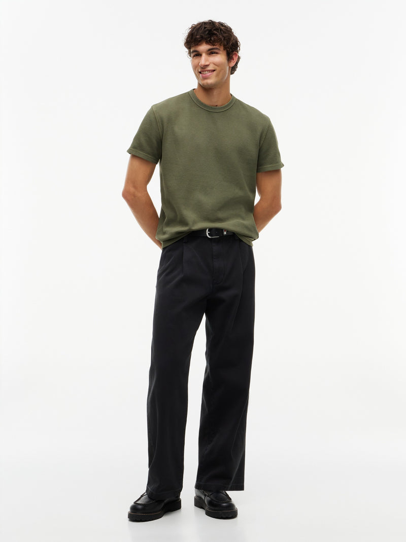 Regular Fit Washed Waffle T-Shirt