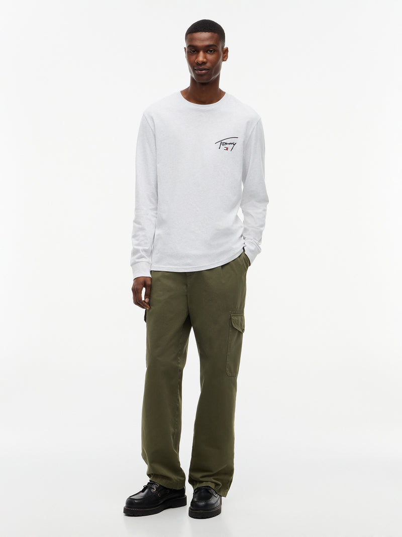 Slim Fit Signature Long Sleeve T-Shirt