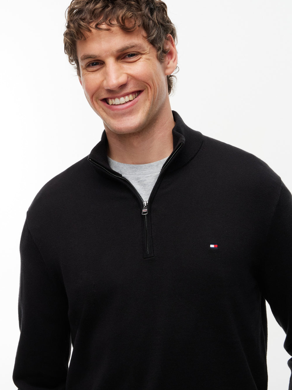 Quarter Zip Mock Neck Sweater
