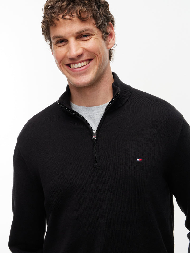Quarter Zip Mock Neck Sweater