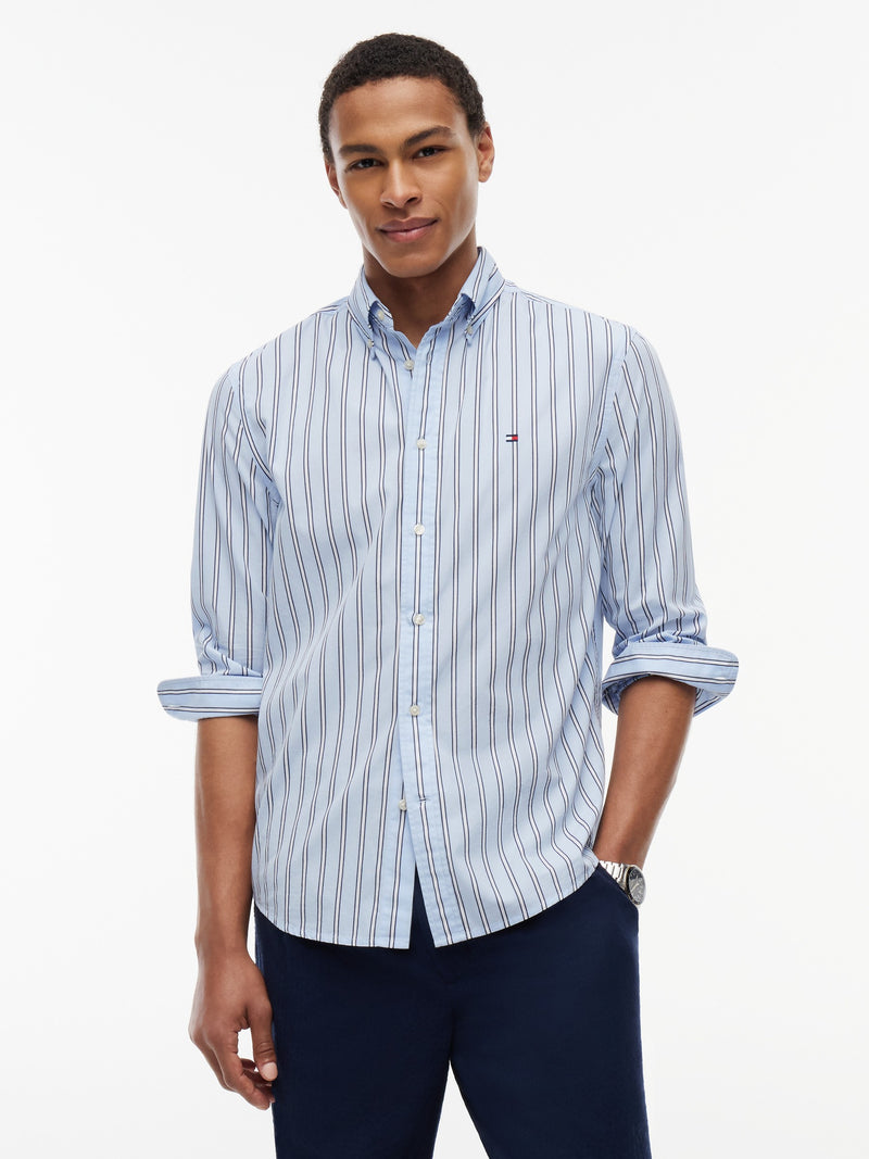 Regular Fit Stripe Poplin Shirt