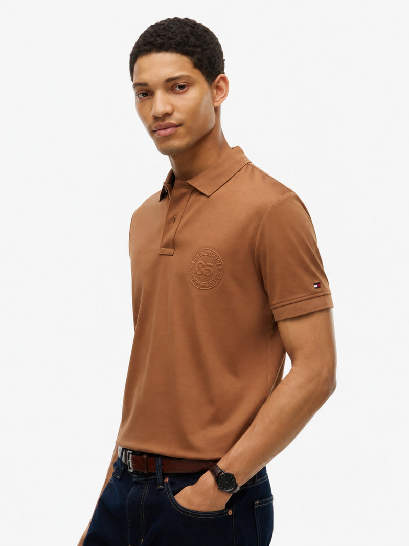 Regular Fit Interlock Polo With Embossed Logo