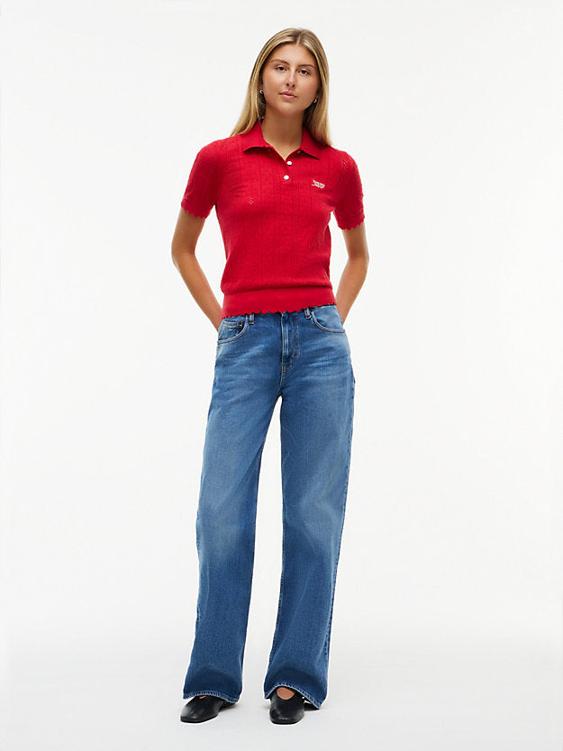 Solid Regular Fit Half Sleeve Ribbed Polo