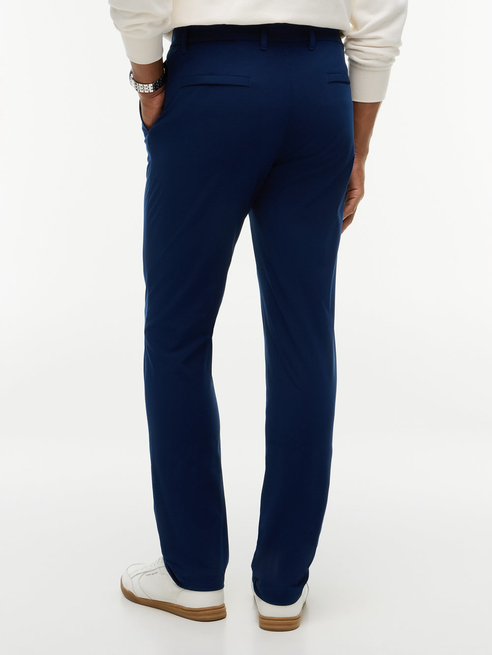 Men Denton Slim Straight Fit Knit Tech Trouser