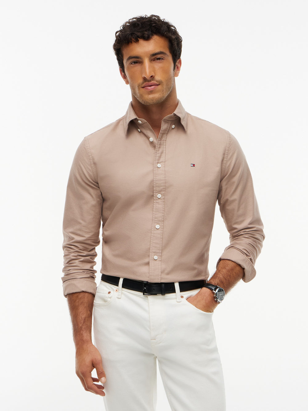 Regular Fit Solid Oxford Shirt