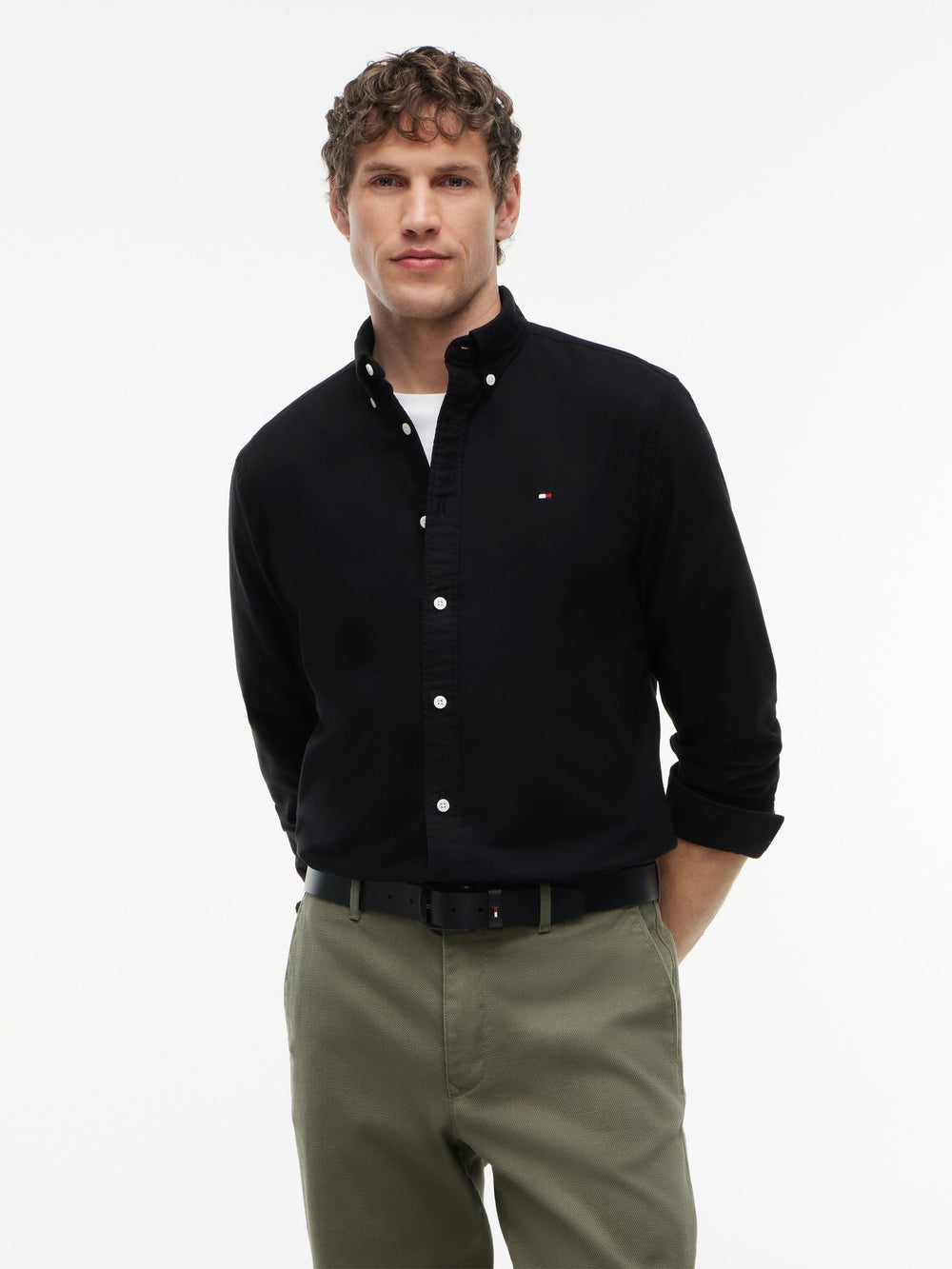 Regular Fit Solid Oxford Shirt