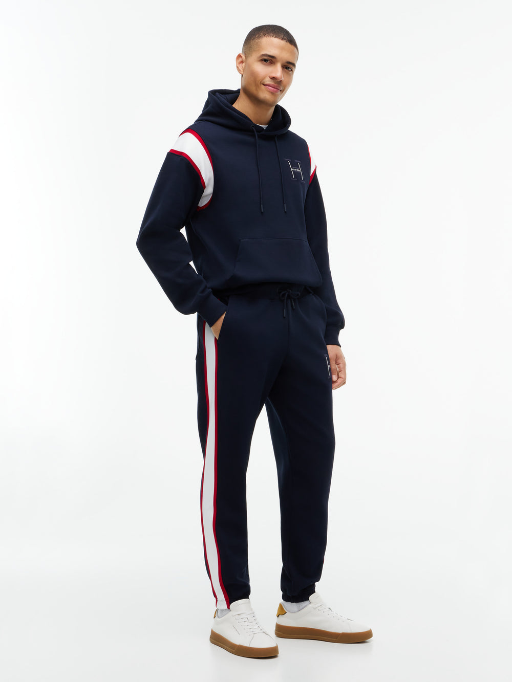 Regular Fit Solid Badge Track Pant