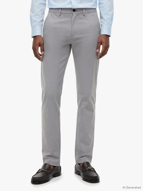 Men Denton Slim Straight Fit Knit Tech Trouser