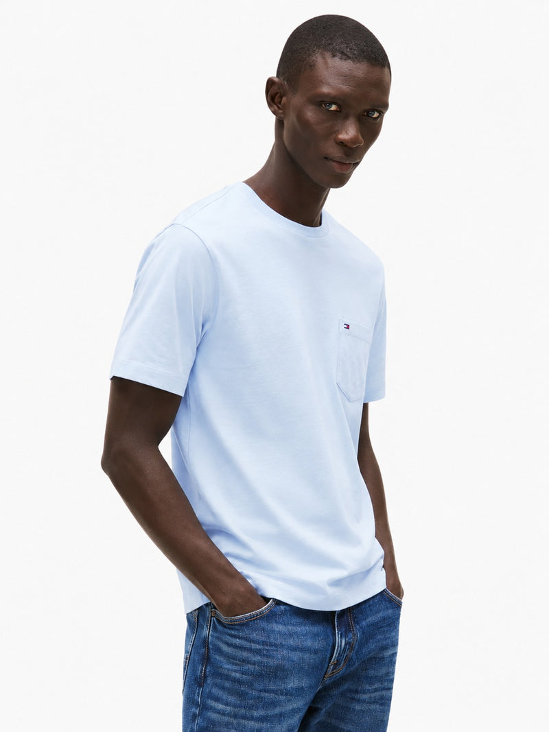 Regular Fit Solid Pocket Tshirt