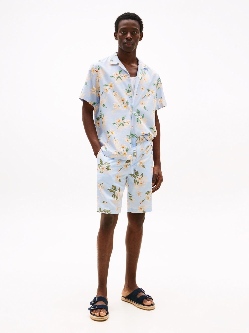 Men Relaxed Fit Print Twill Shorts
