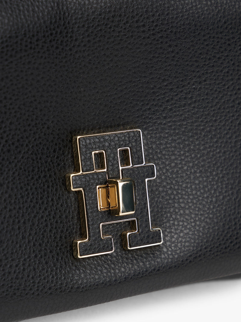 Solid Pu Crossbody Bag