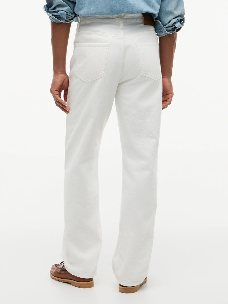 River Relaxed Straight White or Ecru Jeans