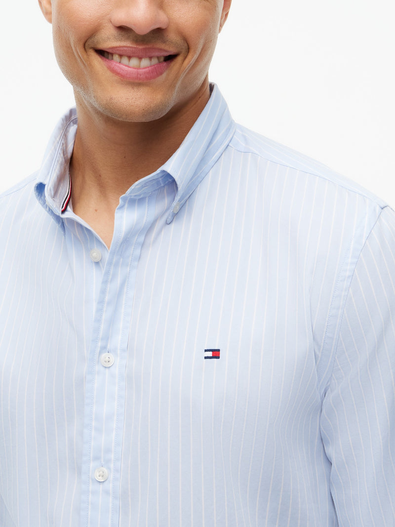 Regular Fit Stripe Poplin Shirt