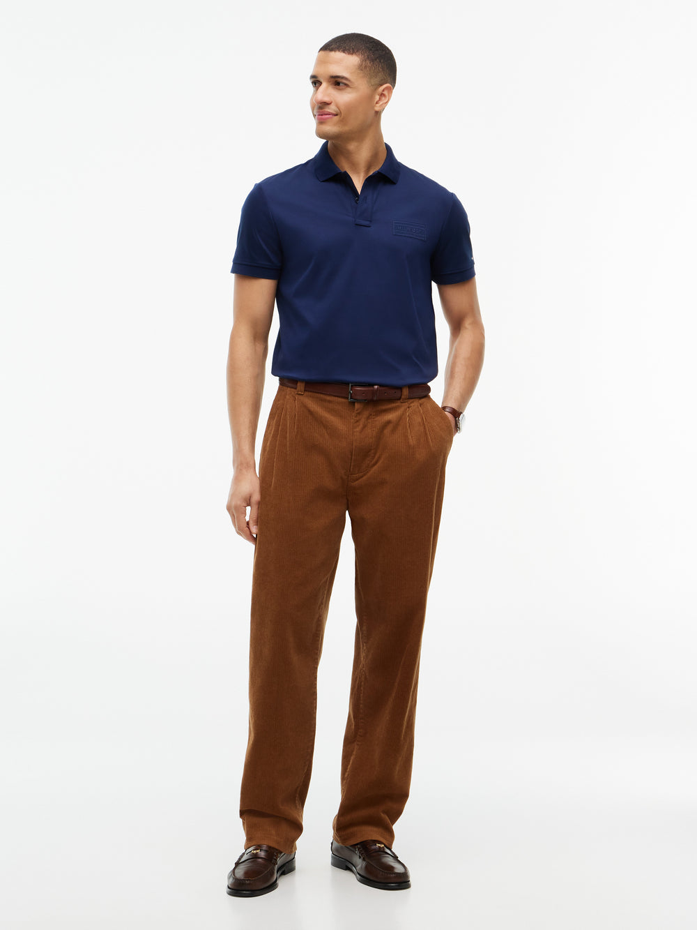 Regular Fit Tonal Graphic Interlock Polo