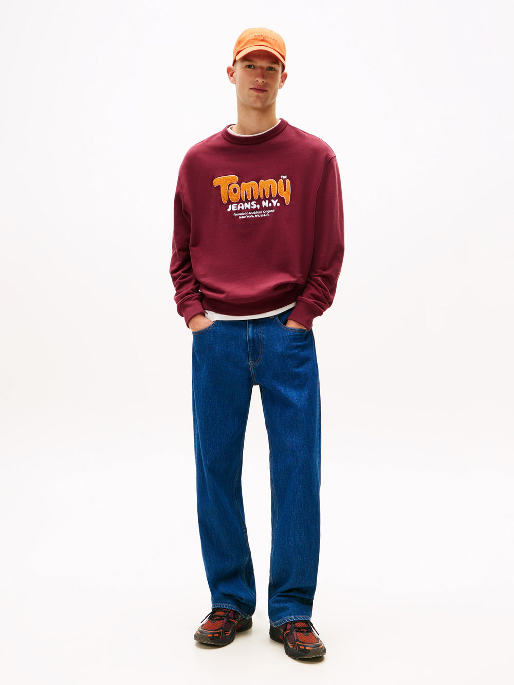 Relaxed Fit Terry Crew Neck Sweatshirt