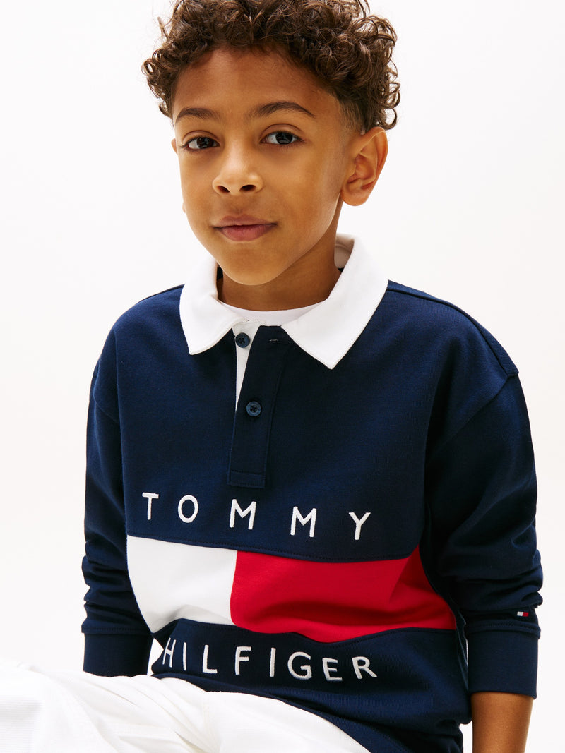 Kids Long-Sleeve Stretch Polo