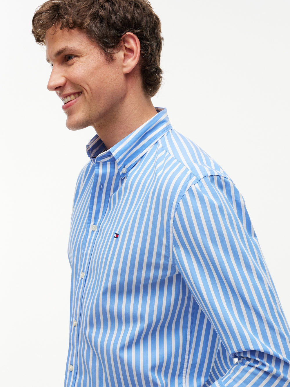 Regular Fit Stripe Poplin Shirt