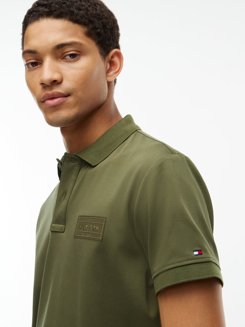 Regular Fit Tonal Graphic Interlock Polo