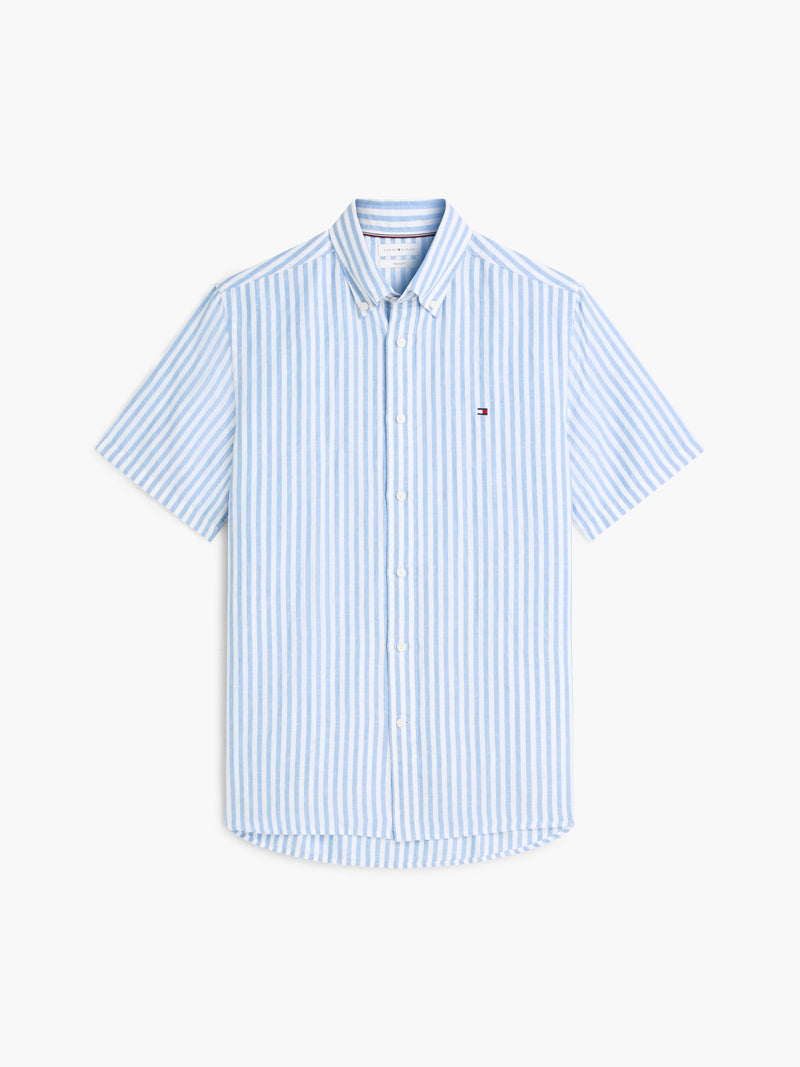 Regular Fit Stripe Ctn Linen Shirt