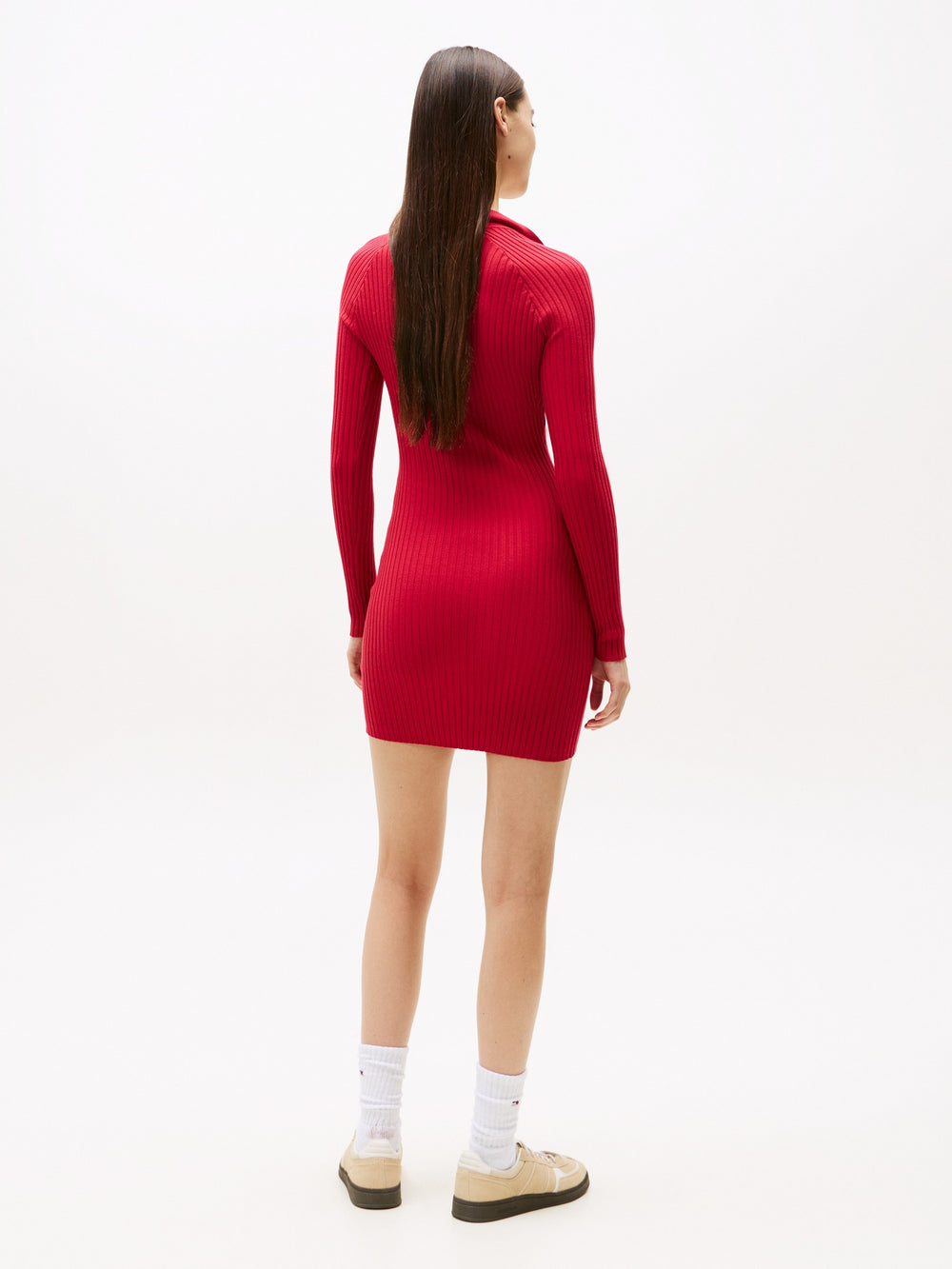 Full Sleeve Solid Sweater Bodycon Dress