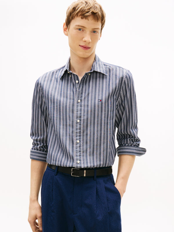 Regular Fit Stripe Poplin Shirt