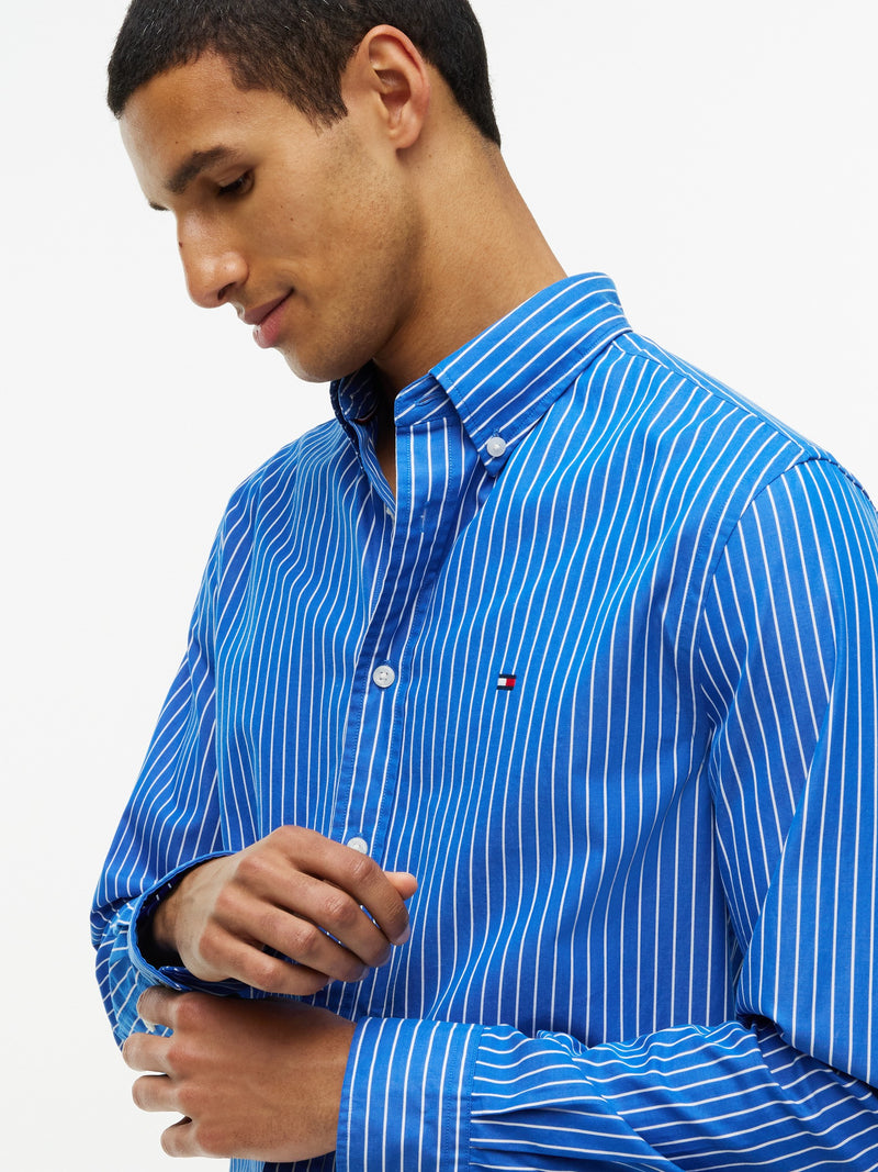 Regular Fit Stripe Poplin Shirt