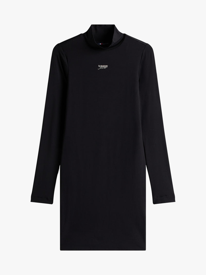 Full Sleeve Solid Nylon Jersey Bodycon Dress