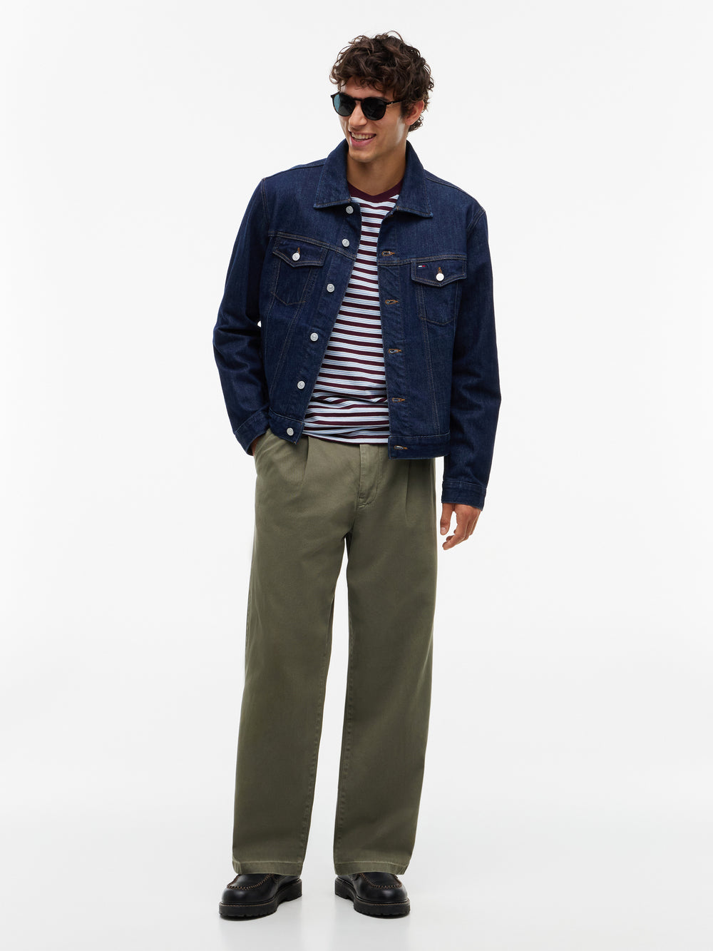 Men Theo Baggy Twill Trouser