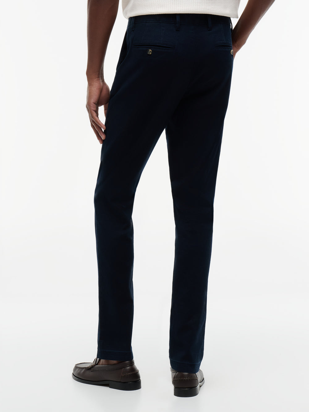 Men Denton Slim Straight Fit Structured Cotton Trouser