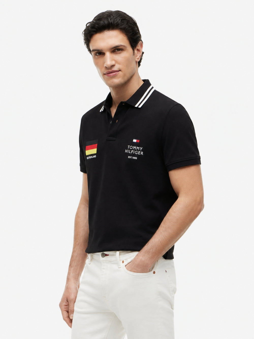 Regular Fit Graphic Pique Polo