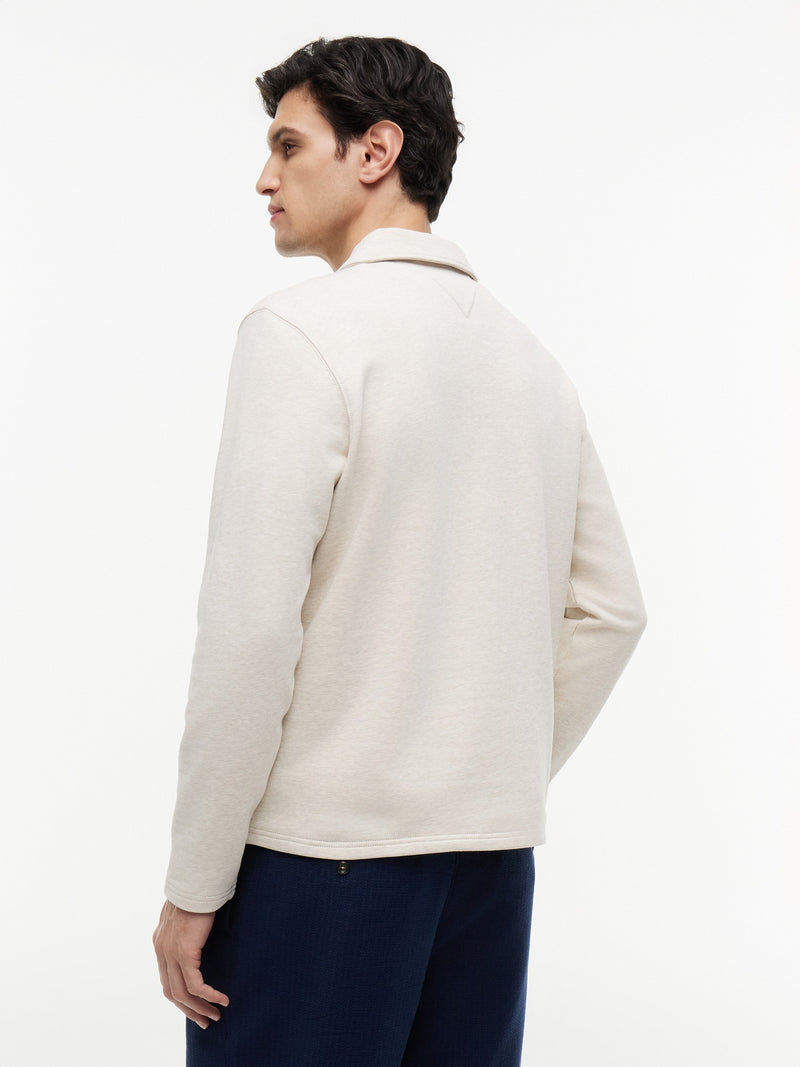 Regular Fit Terry Quarter Zip Sweatshirt