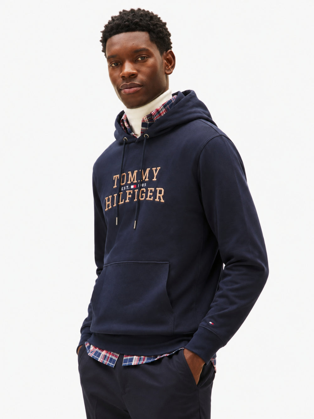 Regular Fit Embroidered Interlock Hoodie