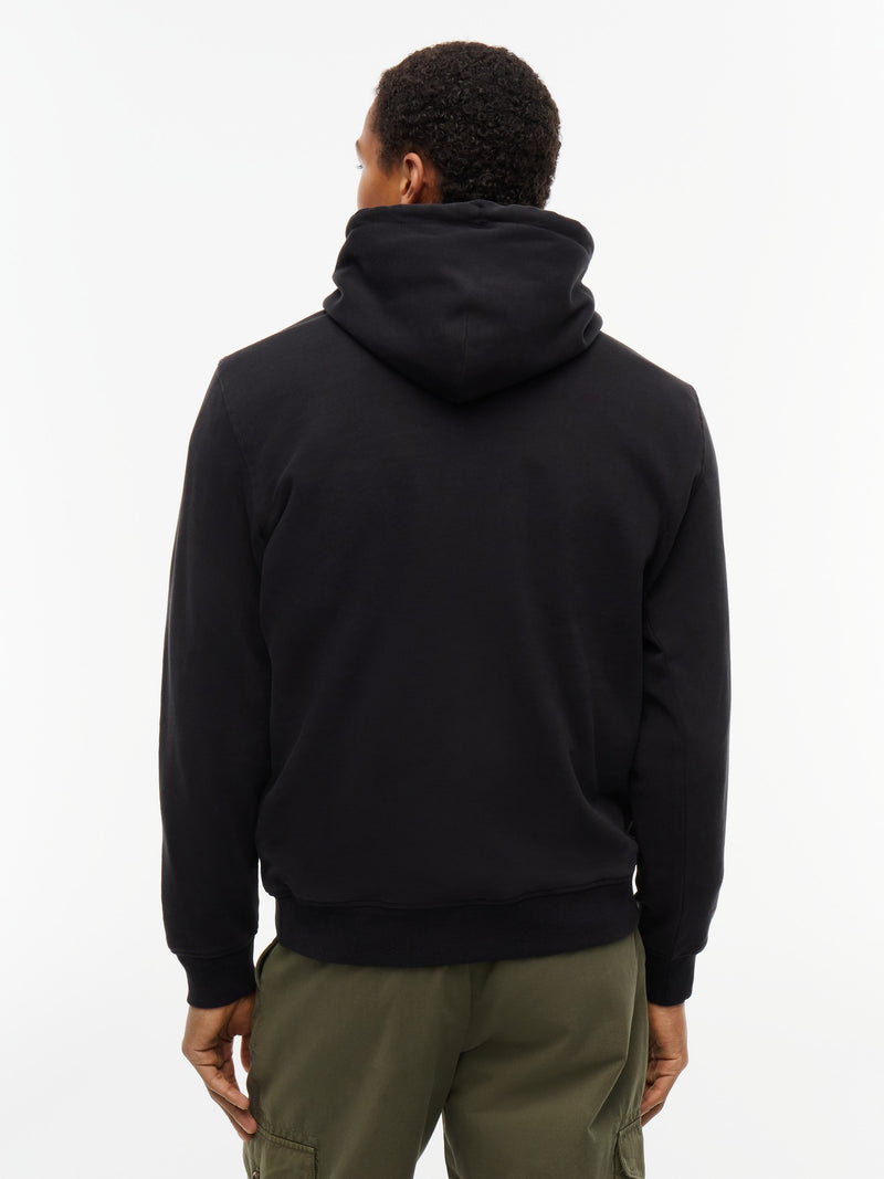 Regular Fit Suede Terry Hooded Sweatshirt