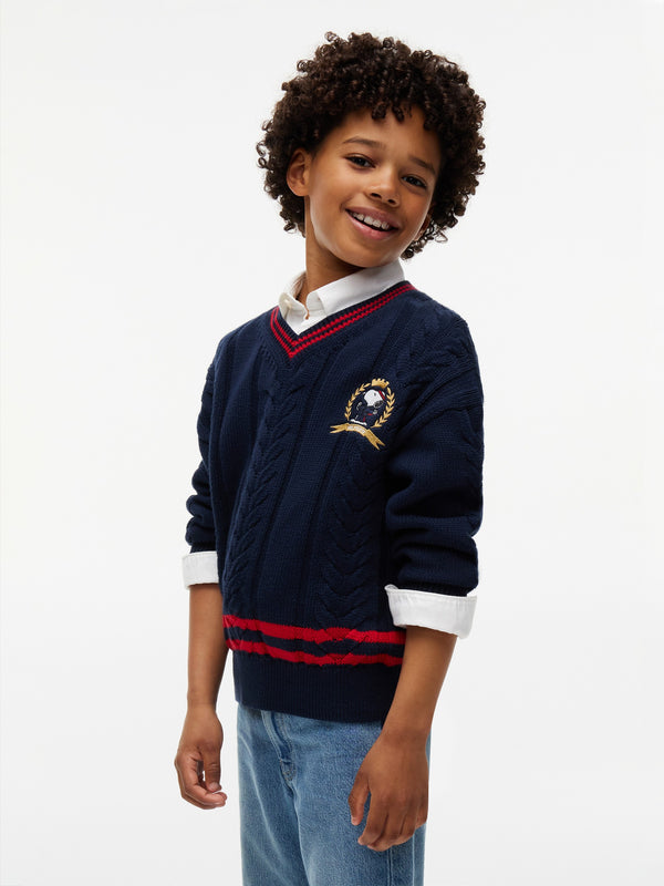 Kids Peanut Cable Knit Sweater