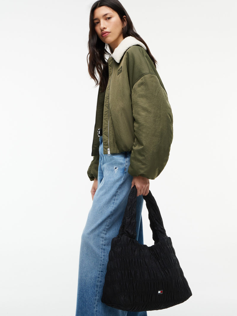Solid Polyester Square Bag