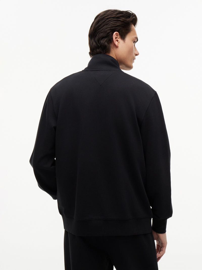 Zip Thru Terry Pullover