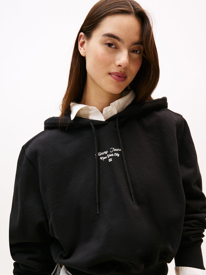 Relaxed Fit Terry Hoodie
