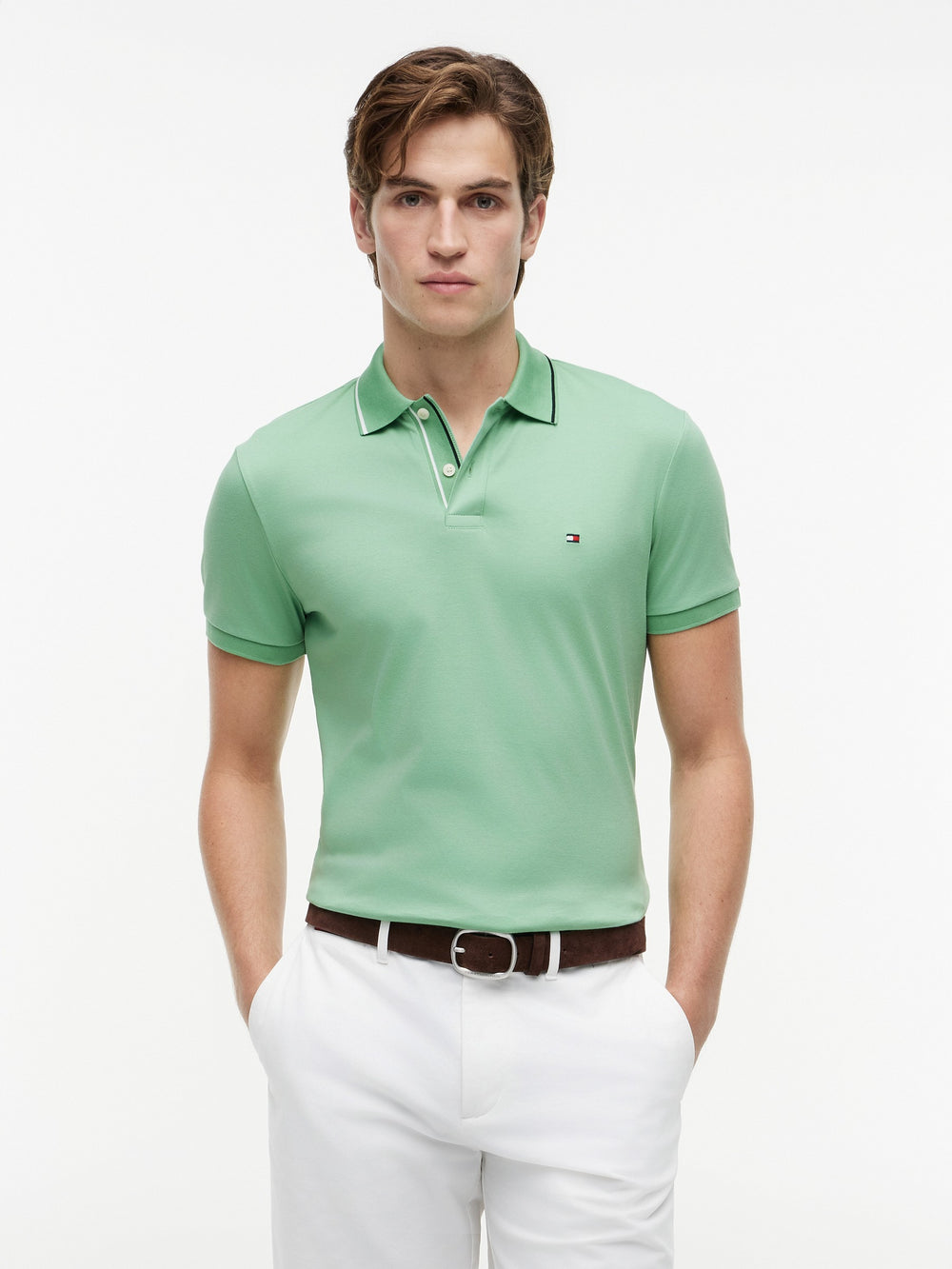 Slim Fit Interlock Polo