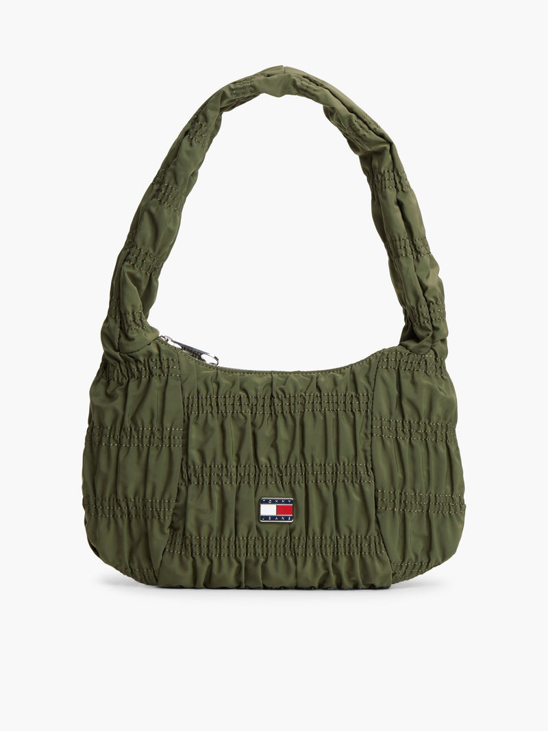 Solid Polyester Shoulder Bag